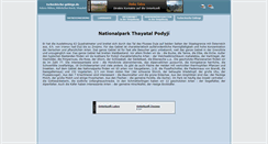Desktop Screenshot of nationalpark-thayatal-podyji.tschechische-gebirge.de
